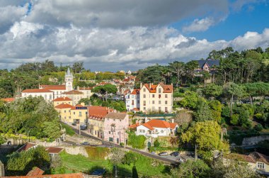 Portekiz 'in Lizbon Bölgesi Sintra kasabasında mimarlık