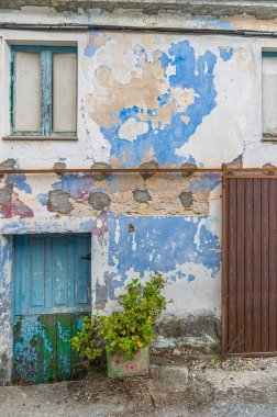 Galiçya 'nın kuzeybatısında, Lugo eyaletinin Rinlo köyünde renkli mimari