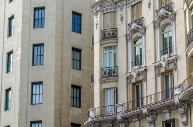 Madrid, İspanya 'da şehir manzarası, mimari detay