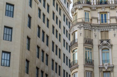 Madrid, İspanya 'da şehir manzarası, mimari detay