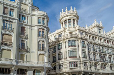 Madrid, İspanya 'da şehir manzarası, mimari detay