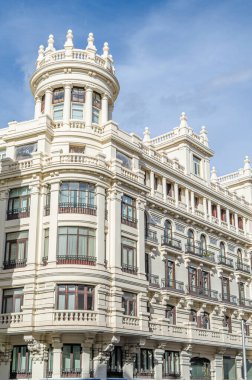 Madrid, İspanya 'da şehir manzarası, mimari detay