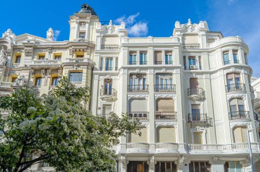 Madrid, İspanya 'da şehir manzarası, mimari detay