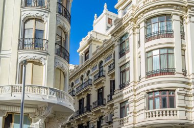 Madrid, İspanya 'da şehir manzarası, mimari detay