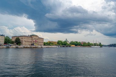 STOCKHOLM, SWEDEN - 27 Temmuz 2014: İsveç 'in orta Stockholm' deki Blasieholmen yarımadasında yer alan Ulusal Güzel Sanatlar Galerisi, Ulusal Halk Müzesi