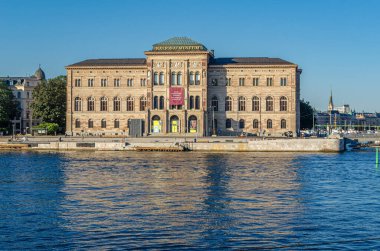 STOCKHOLM, SWEDEN - 25 Temmuz 2014: İsveç 'in orta Stockholm' deki Blasieholmen yarımadasında yer alan Ulusal Güzel Sanatlar Galerisi, Ulusal Halk Müzesi