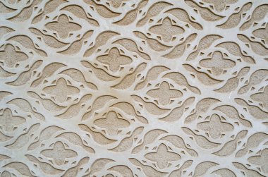 Mimari detay, eski Segovia, Kastilya ve Leon, İspanya 'nın eski kasabasındaki bir duvarda desen.