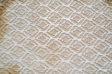 Mimari detay, eski Segovia, Kastilya ve Leon, İspanya 'nın eski kasabasındaki bir duvarda desen.