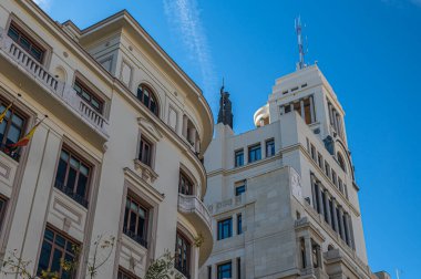 MADRID, SPAIN - 6 Kasım 2022: İspanya 'nın Madrid şehrindeki Circulo de Bellas Artes binası, mimar Antonio Palacios tarafından 1926 yılında inşa edildi. Madrid 'in en aktif kültürel programlarından birine sahip büyük bir çok disiplinli merkezdir.