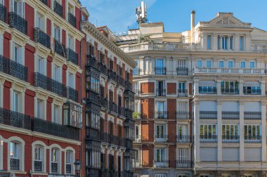 Madrid, İspanya 'da şehir manzarası, mimari detay