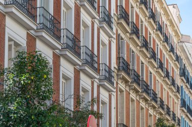 Madrid, İspanya 'da şehir manzarası, mimari detay