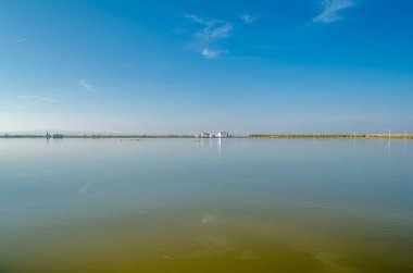 Albufera Doğal Parkı 'ndaki manzara, Valencia, İspanya
