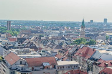 Münih, Bavyera, Almanya 'nın havadan görünüşü