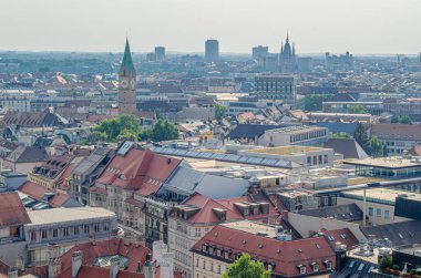 Münih, Bavyera, Almanya 'nın havadan görünüşü