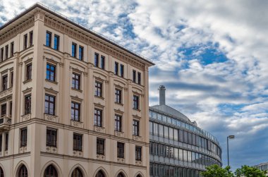 Şehir manzarası, Almanya 'nın eski Münih kentindeki mimari