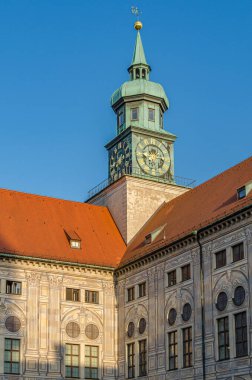 Almanya 'nın orta kesimindeki Münih' teki Residenz 'in mimari detayları, Bavyera' daki Wittelsbach manastırlarının eski kraliyet sarayı.