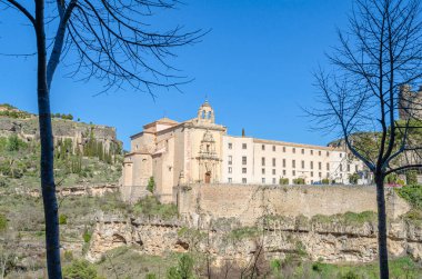 CUENCA, SPAIN - MARCH 28, 2015: Convent of San Pablo, 16th century former convent in Cuenca, Spain, it stands on a promontory over the Huecar river. Since 1993 it houses a state-owned Parador hotel