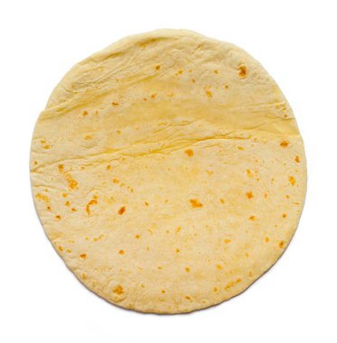 Un Buğdaylı Tortilla Beyazdan Kesildi.