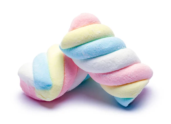 Renkli Spiral Şekerleme Beyazdan Kesildi — Stok fotoğraf