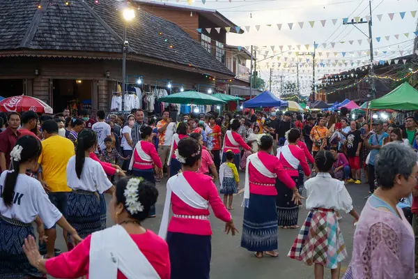 Khemarat Ubonratchathani Thaïlande Juin 2023 Promenade Dans Rue Activités Danse — Photo
