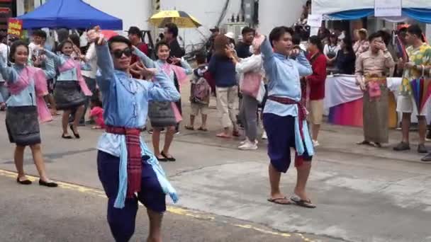 Festival Procissão Velas Ubon Ratchathani Agosto 2023 Thung Mueang Ubon — Vídeo de Stock