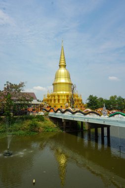 27 Mart 2024 Çarşamba günü Watpah Wangnamyen, Maha Sarakham, Tayland 'da antik tapınağın güzel manzarası.