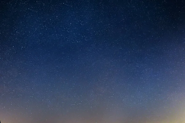 Ночь Удивительное Голубое Небо Звездами Космический Фон — стоковое фото