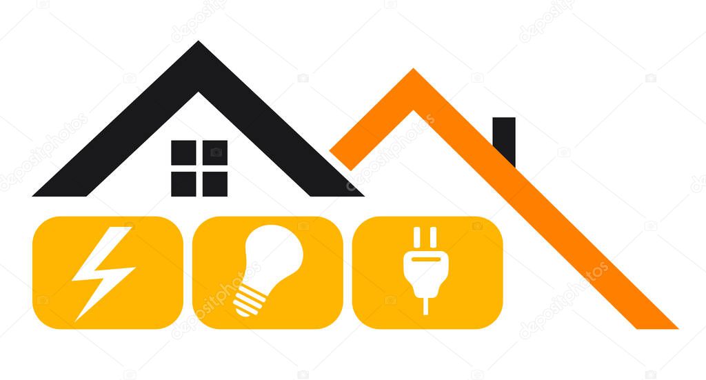 Electrician service graphic in vector quality.