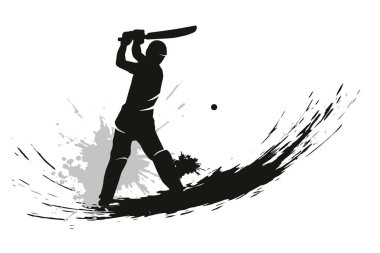 Broşür veya web tasarımı için kullanılacak kriket sporu grafiği.