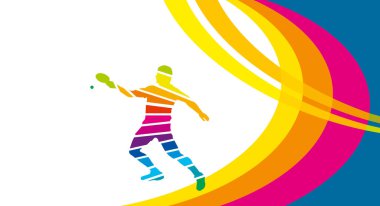 Broşür ya da web tasarımı için kullanılan masa tenisi grafiği.