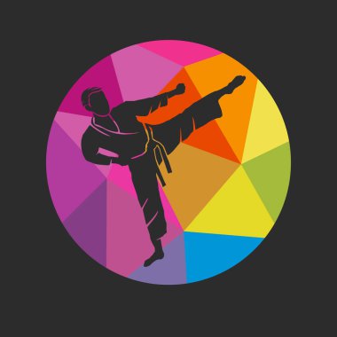 Martial art sport graphic for use as a template for flyer or for use in web design.
