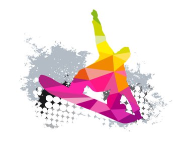 Ski sport graphic for use as a template for flyer or for use in web design.