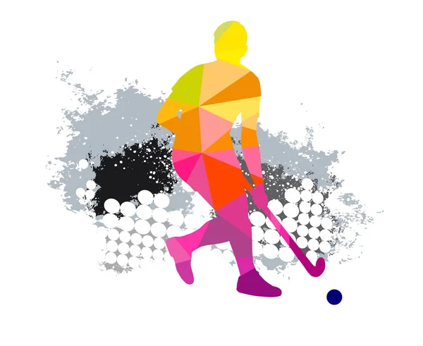 Field Hockey Sport Graphic Use Template Flyer Use Web Design — Archivo Imágenes Vectoriales