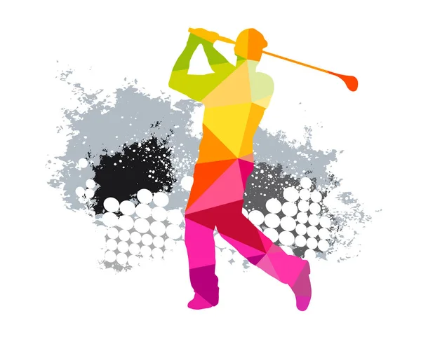 Golfe Esporte Gráfico Com Elementos Design Fundo — Vetor de Stock