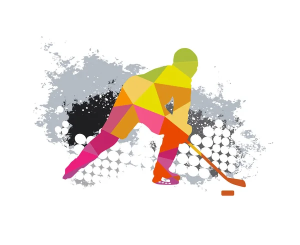 Хоккейный Спорт Графический Использования Качестве Шаблона Флаера Использования Веб Дизайне — стоковый вектор