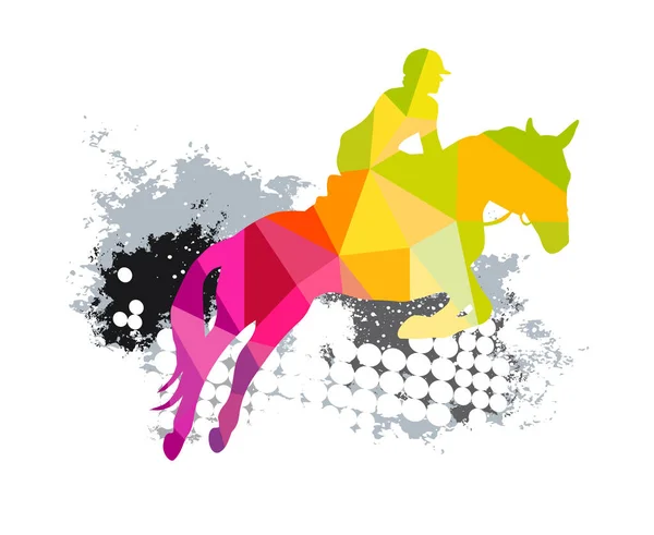 Horse Riding Sport Graphic Use Template Flyer Use Web Design — Vetor de Stock