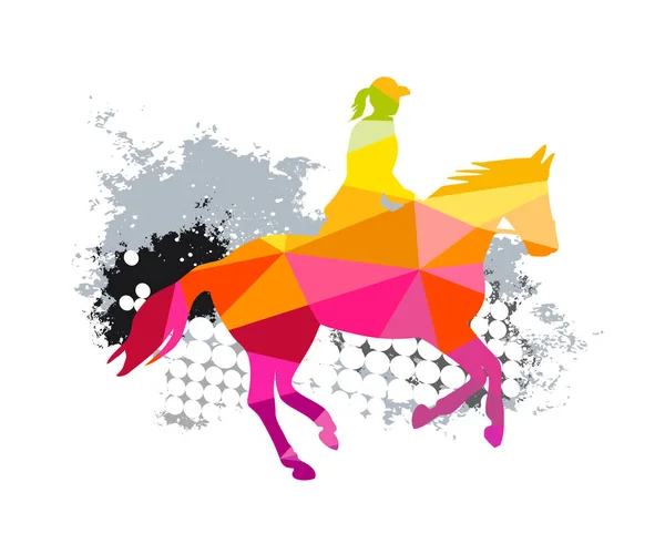 Horse Riding Sport Graphic Use Template Flyer Use Web Design — Vetor de Stock