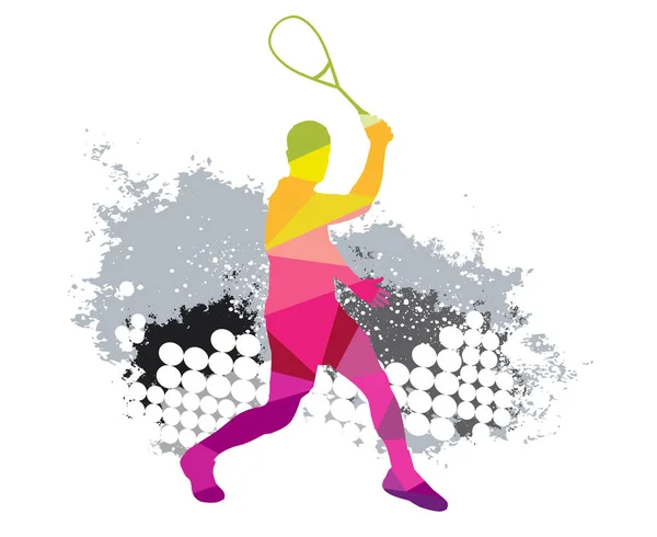 Kreativ Squash Sport Bakgrund Illustration För Användning Som Mall För — Stock vektor