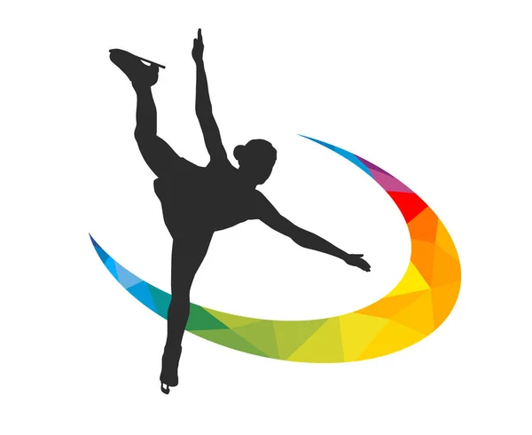 Figure Skating Sport Graphic Use Template Flyer Use Web Design — Vetor de Stock