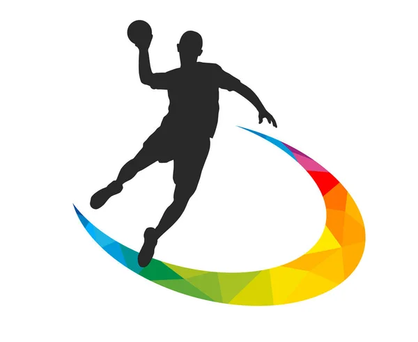 Handball Sport Graphic Use Template Flyer Use Web Design — Stock vektor
