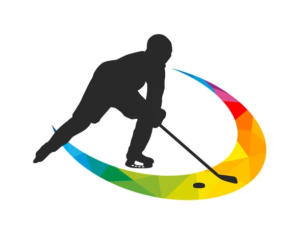 Хоккейный Спорт Графический Использования Качестве Шаблона Флаера Использования Веб Дизайне — стоковый вектор