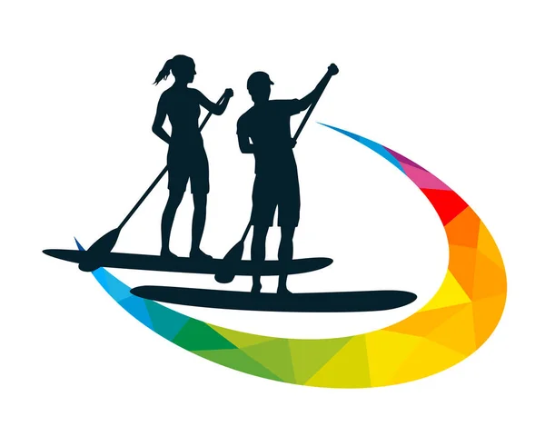 Paddleboard Graphic Use Template Flyer Use Web Design — Stockvector