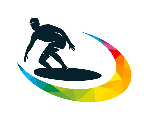 Surfing Sport Graphic Use Template Flyer Use Web Design — Archivo Imágenes Vectoriales