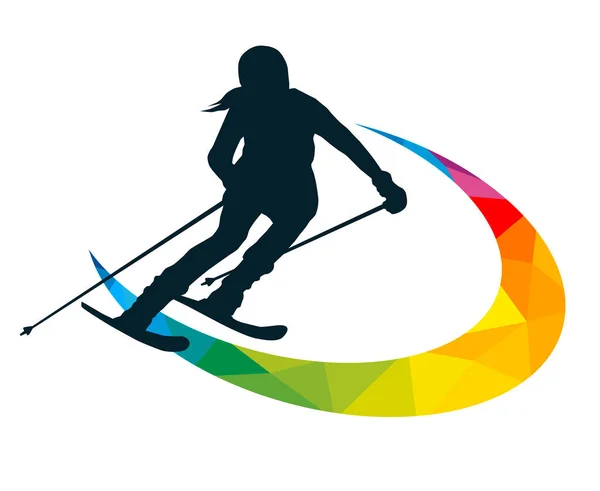Ski Sport Graphic Use Template Flyer Use Web Design — Vector de stock