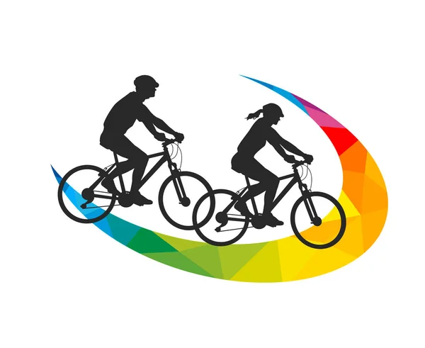 Велоспорт Спортивна Графіка Використання Шаблон Флаєра Або Використання Веб Дизайні — стоковий вектор