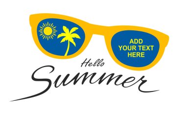 Broşür ya da web tasarımında kullanmak için bir şablon olarak yaz grafiği.