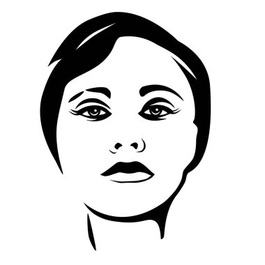 Broşür veya web tasarımı için kullanılacak yüz grafiği.