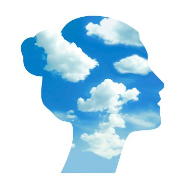 Broşür veya web tasarımı için kullanılacak yüz grafiği.