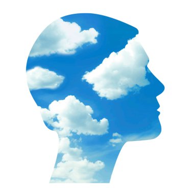 Broşür veya web tasarımı için kullanılacak yüz grafiği.