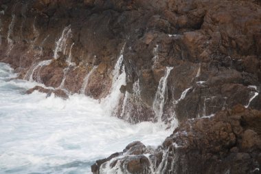 Atlantik okyanusunda güzel dalgalar, tenerife, kanarya adaları